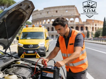 depannage stradale roma intervento cambio batteria sdm car